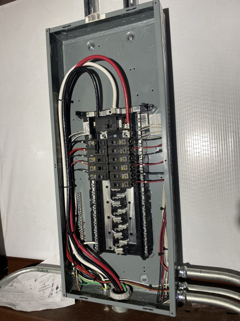 Electrical panel wiring during a panel replacement in the West Valley, AZ