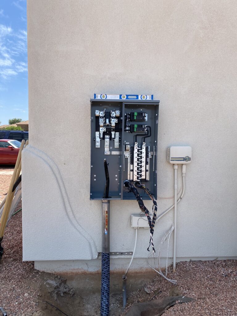 New residential electrical panel installation